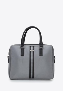 Męska torba na laptopa 15,6” z tasiemką szara - WITTCHEN