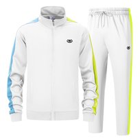 Męski Dres Komplet Sportowy Bluza Rozpinana i Spodnie Wygodny Biały 3XL Inna marka