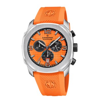 Męski kauczukowy zegarek Candino pomarańczowy Sportowy zegarek Candino UC4774/2 - Candino