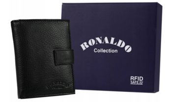 Męski portfel skórzany średnich rozmiarów zapinany na zatrzask — Ronaldo - Ronaldo