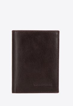 Męski portfel skórzany z brązową lamówką mały - WITTCHEN
