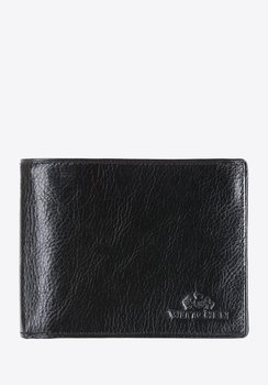 Męski portfel skórzany z rozkładanym panelem czarny - WITTCHEN