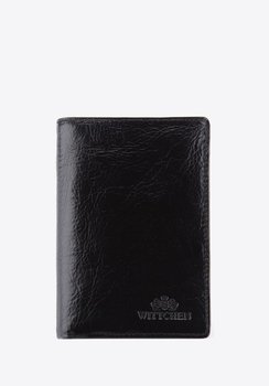 Męski portfel skórzany zapinany na zatrzask czarny - WITTCHEN