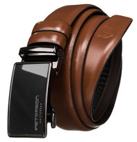Męski skórzany pasek Peterson automat klasyczny pas do spodni rozmiar 85, brązowy