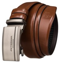 Męski skórzany pasek Peterson elegancki automat klasyczny pas do spodni rozmiar 125, brązowy