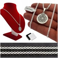 MĘSKI SREBRNY ŁAŃCUSZEK BISMARK PRÓBA 925 WISIOREK 7 ARCHANIOŁÓW NA PREZENT