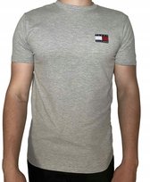 Męski T-shirt Bawełniany Szara Koszulka TOMMY HILFIGER z Logo PREMIUM r.XXL