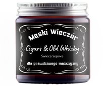 Męski Wieczór  Świeca Sojowa Zapachowa 120Ml Urodziny, Imieniny