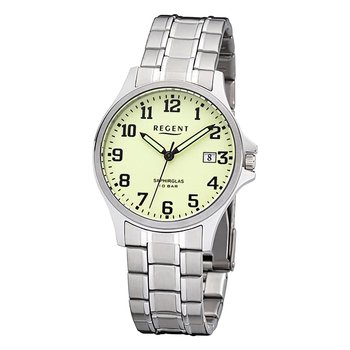 Męski zegarek analogowy Regent z metalową bransoletą w kolorze srebrnym URF1280 - Regent