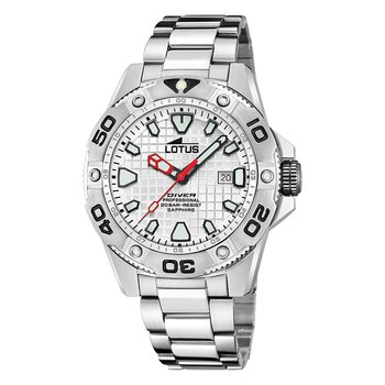 Męski zegarek Lotus ze stali nierdzewnej srebrny Lotus Classic zegarek na rękę UL18929/A - Lotus