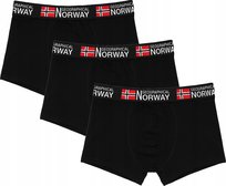 Męskie bokserki Geographical Norway 3-pak GN-02 czarny XXL