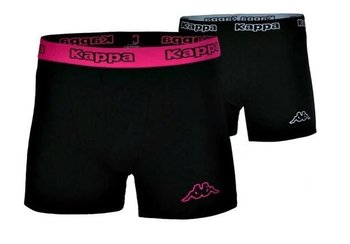 Męskie Bokserki Kappa Boxers 2-Pack | Black/Fushia - Rozmiar M - Kappa