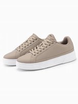 Męskie buty sneakersy z eko skóry popielate V1 OM-FOSL-0166 41