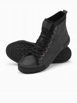 Męskie buty wysokie trampki z cholewką grafitowe V4 OM-FOTH-0158 46