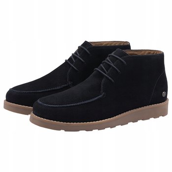 Męskie buty zamszowe za kostkę chukka granatowe wygodne OM-FOCS-0164 V4 41 - Ombre