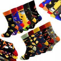 MĘSKIE DŁUGIE SKARPETY KOLOROWE BAWEŁNIANE SKARPETKI RÓŻNE 10 PAR 43-46