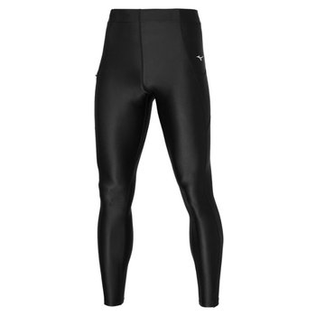 Męskie Getry do Biegania Mizuno Core Long Tight | Black/Blue Rozmiar Xxl - Mizuno