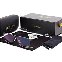Męskie okulary Fotochromowe PREMIUM +2.25 do czytania z antyrefleksem STF380