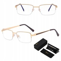 Męskie okulary Zerówki Blue Light do Komputera Oprawki na ŻYŁCE + AKCESORIA