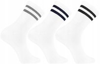 Męskie Skarpety Bawełniane Moraj Cml400-303 3-Pak Biały 43-45