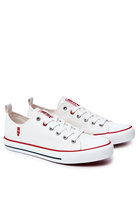 Męskie Skórzane Trampki BIG STAR JJ174069 Białe-44 Big Star