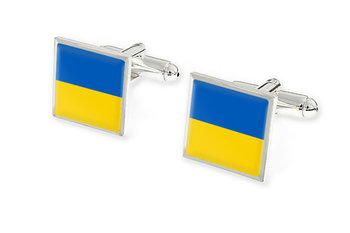 Męskie Spinki Koszulowe Z Flagą Ukrainy - Jubileo