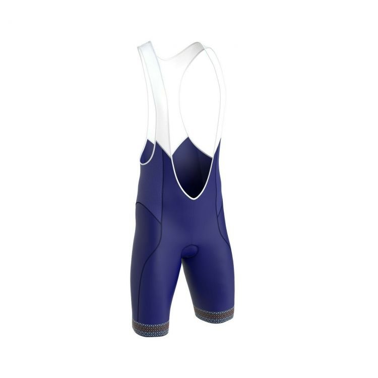 Męskie spodenki rowerowe, FDX RF Padded Bib Shorts, granatowy FDX