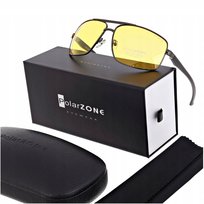 Męskie Żółte Okulary ROZJAŚNIAJĄCE HD do Jazdy NOCĄ DLA KIEROWCÓW Akcesoria