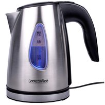 Mesko MS1351 Czajnik Elektryczny LED Inox 1L, Szybkie Grzanie, Podstawa 360°, Bezpieczeństwo Automatyczne Wyłączanie, Filtr Antyosadowy