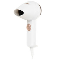 Mesko MS2275 Suszarka do włosów 1400W, 2 poziomy mocy i temperatury, koncentrator, biała ze złotymi elementami, lekka i poręczna