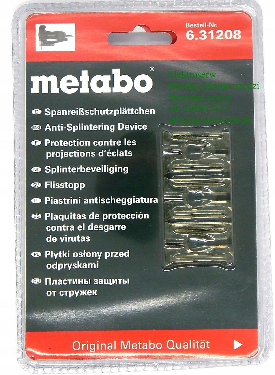 Metabo Płytki zabezpieczające przed przecieraniem (akcesoria do wyrzynarek, 3 sztuki, do STEP 70 Quick, STEB 80 Quick itd.) 631208000