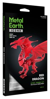 Metal Earth, ICONX Red Dragon, Smok Czerwony Metalowy Model Do Składania. - Fascinations