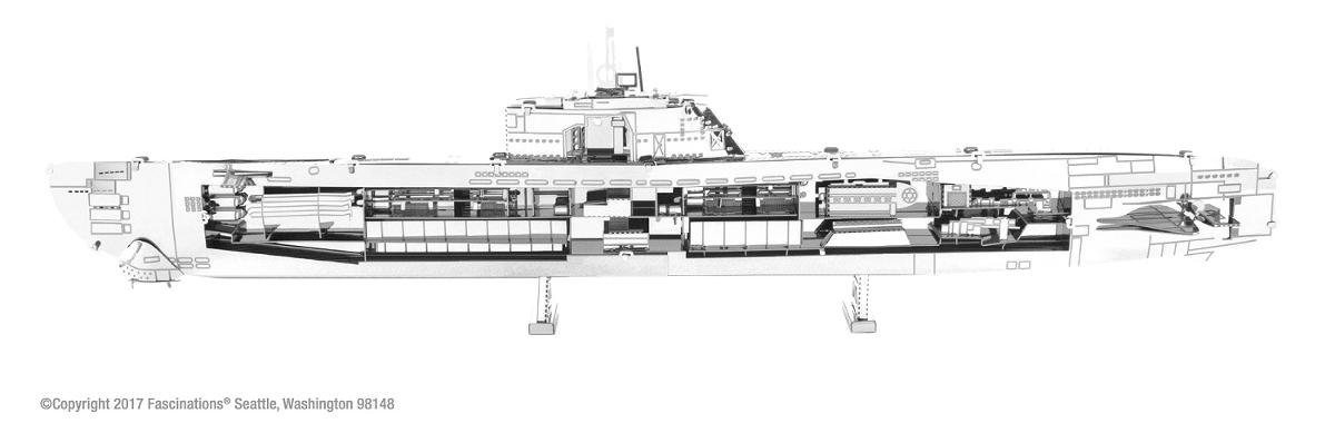 Metal Earth, model do składania German U-boat Type XXI