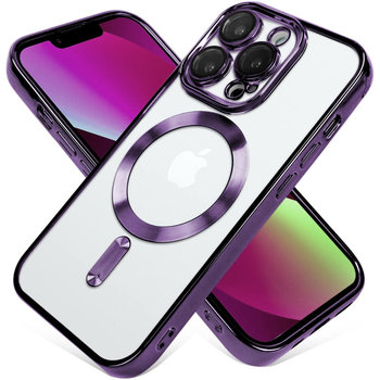 Metaliczne Etui Magsafe Do Iphone 13 Pro Max Z Ochroną Obiektywu - Fioletowy - Bowi