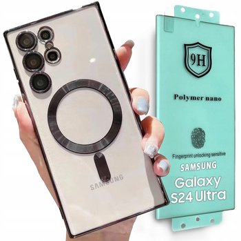Metaliczne Etui Obudowa Magsafe Do Samsung S24 Ultra Case Czarny + Polimer - DXS