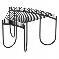 Metalowa Ławka ogrodowa Wytrzymała Ława tarasowa Czarna - Narożnik Modułowy /GardenPlus