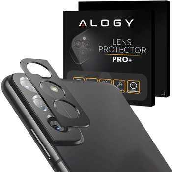 Metalowa osłonka ochronna na aparat obiektyw Alogy Metal Lens Cover do Galaxy S22 Plus Czarna - Alogy