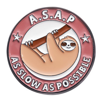 Metalowa Przypinka Leniwiec A.S.A.P As Slow As Possible Pin - Inna marka