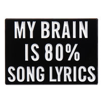 Metalowa Przypinka Napis My Brain Is 80% Song Lyrics Pin Inna marka
