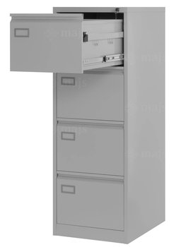 Metalowa szafka z 4 szufladami na dokumenty do sekretariatu, archiwum, biura - MAJS