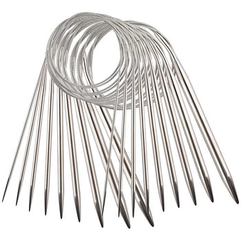 Metalowe druty na żyłce zestaw do robienia na drutach 32 el. zestaw drutów metalowych - Craftec