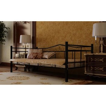 Metalowe łóżka, czarne, 200x90 cm - vidaXL