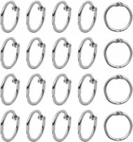 METALOWE PIERŚCIENIE DO SEGREGATORA 20 SZT 20 MM KÓŁKA DIY