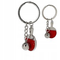 Metalowy brelok do kluczy dla Niego dla Chłopaka tenis stołowy ping pong