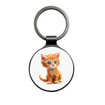 Metalowy brelok do kluczy Rudy Kotek Koteczek Słodziak - Batek