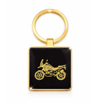 Metalowy brelok do kluczy złoto-czarny grawerowany Motor, Motocykl Inna marka