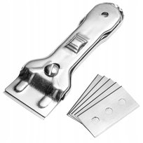 METALOWY SKROBAK SKROBACZKA SZYB PŁYT INDUKCYJNYCH CERAMICZNYCH 5X OSTRZY Complex