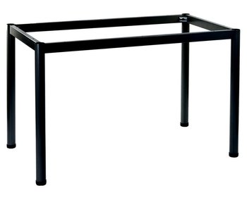 Metalowy stelaż ramowy do stołu lub biurka NY-A057, do hotelu, biura, restauracji, noga okrągła, 136x76x72,5 cm, czarny - Stema