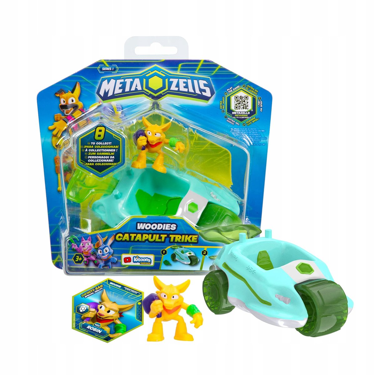 METAZELLS Scooter Drone Arancio + Personaggio Sam Bran S1 - Veicolo Trasformabile Collezionabile - 3