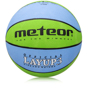 Meteor, Piłka koszowa, Layup, niebiesko-zielona  - Meteor